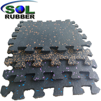 Free Install Interlock Gym Rubber Floor Mat 