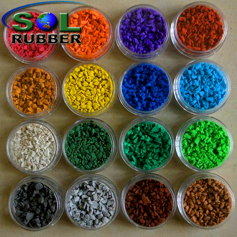 Colorful EPDM Rubber Granule For Rubber Flooring 