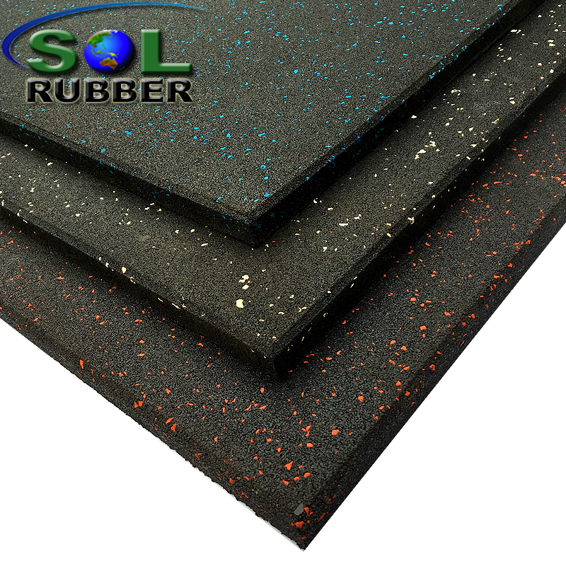 SOL RUBBER wholesale rubber gym flooring mat used EPDM granules surface