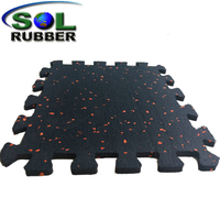 Interlock Space Area Rubber Flooring 