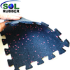 SOL RUBBER CrossFit Gym Rubber roll Interlocking Flooring Tiles mat fine SBR granules mixed with EPDM particles bodies