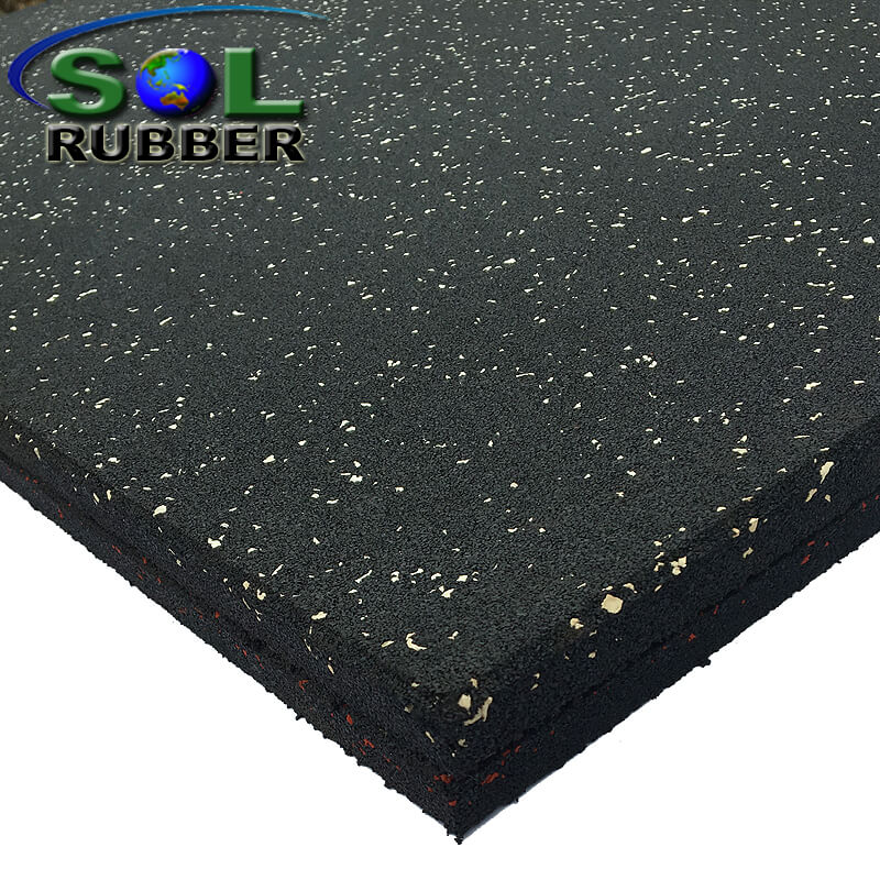Recyclable Rubber Crumb Made Gym Floor Tiles 1M X 1M X 15MM