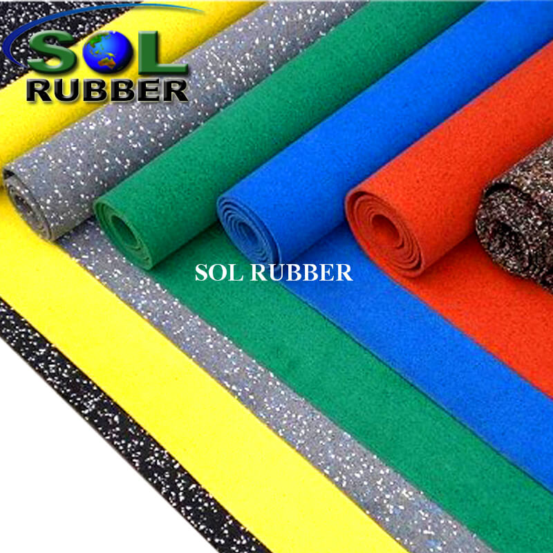 Colorful EPDM Flecks GYM Rubber Roll Flooring 