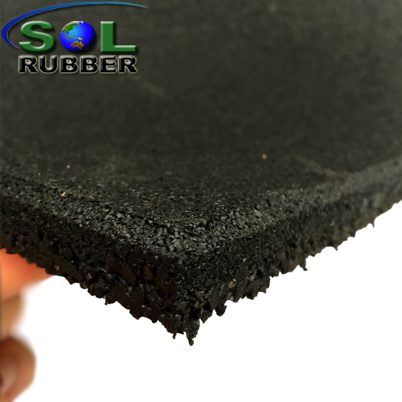 SOL RUBBER wholesale rubber gym flooring mat fine SBR granules surface