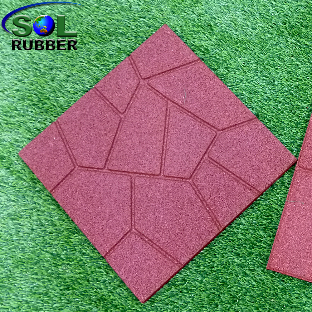 SOL RUBBER outdoor safety garden playground rubber floor tiles mat fine