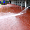 SOL RUBBER outdoor driveway recycled rubber brick tiles mats lowes fine SBR granules surface, bigger SBR granules bottom