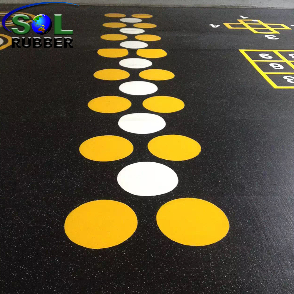 SOL RUBBER CrossFit Gym Rubber roll Interlocking Flooring Tiles mat Customized Logo