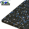 Black Rubber with Color EPDM Flecks Gym Flooring Tiles