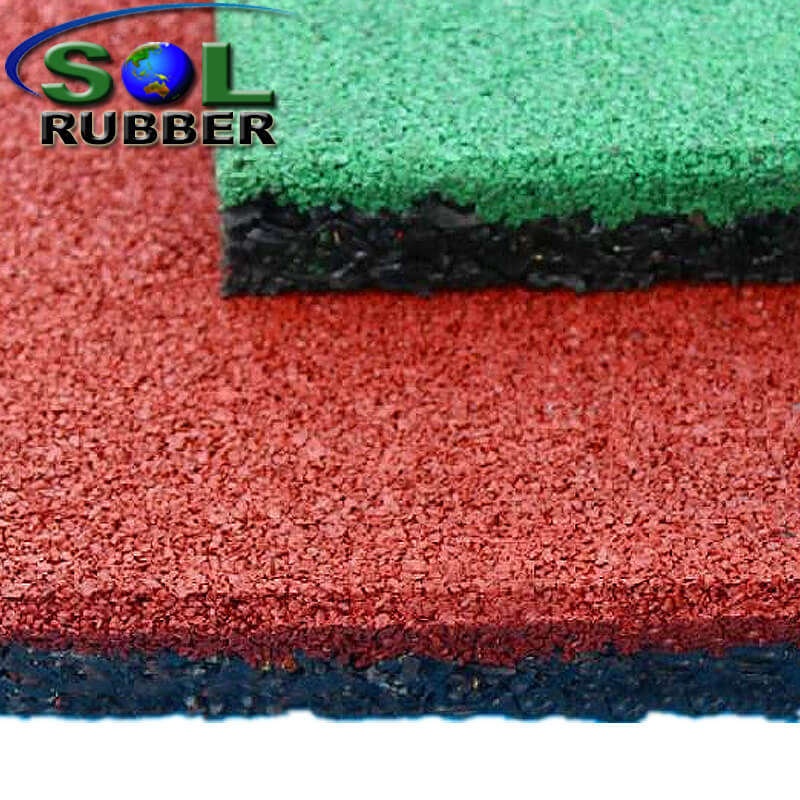 EN1177 Certificated Outdoor Bright EPDM Rubber Floor Tile