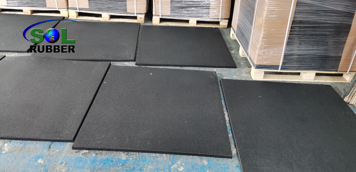 Commercial Fitness Shock Absorption SBR Rubber Mat with EPDM Flecks