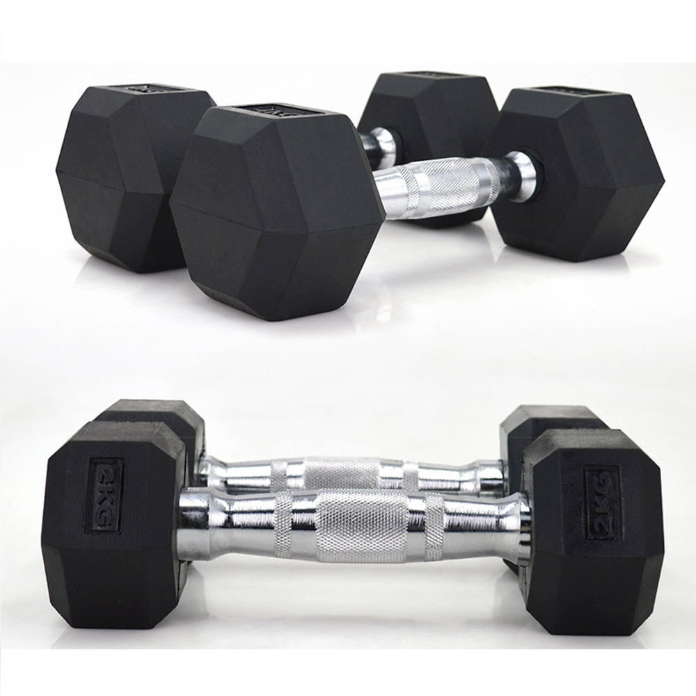 Commercial Gym Equipment Rubber Hex Dumbbell
