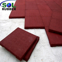40mm Anti SIP Interlocking Outdoor Rubber Tiles Playground