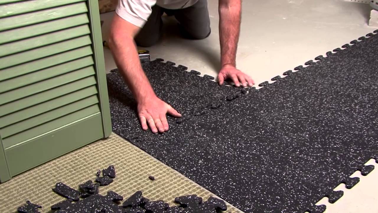 3/8 Home and Commercial Gym Interlocking Rubber Floor Tiles