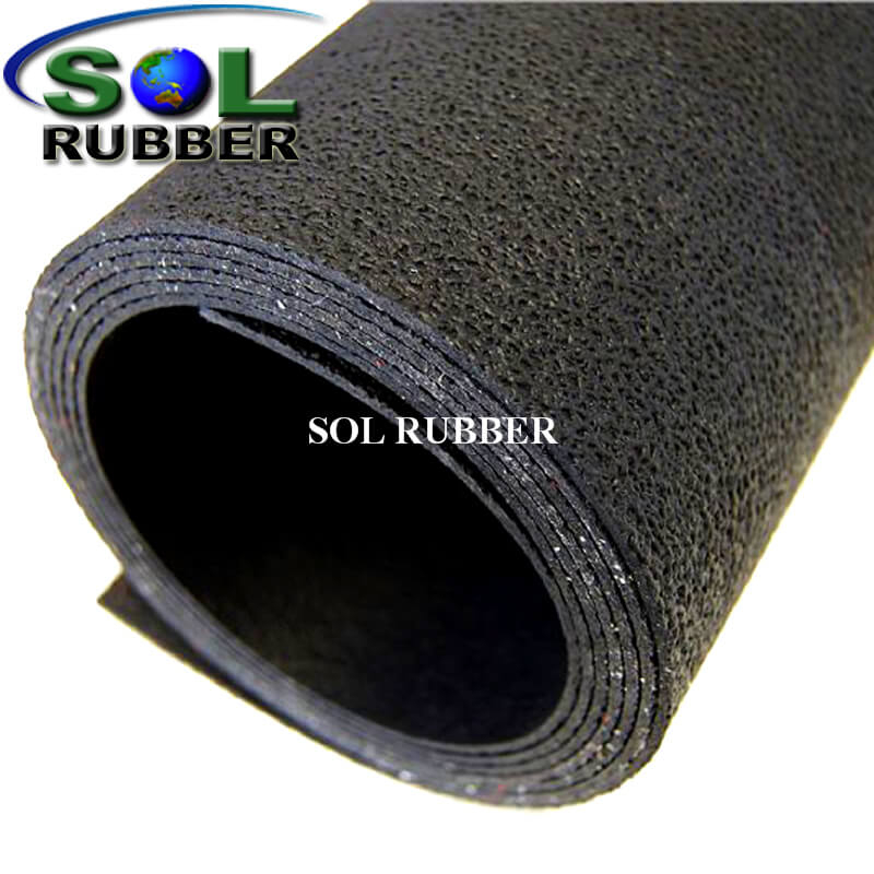 SOL RUBBER EPDM gym rubber flooring roll fine SBR granules mixed