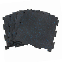 3/8 Home and Commercial Gym Interlocking Rubber Floor Tiles