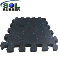 8mm Easy Installation Interlocking Rubber Tiles for Gym