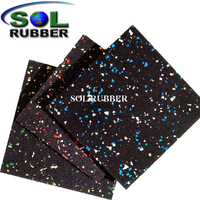 Mixed Color Surface Gym Flooring Rubber Mat