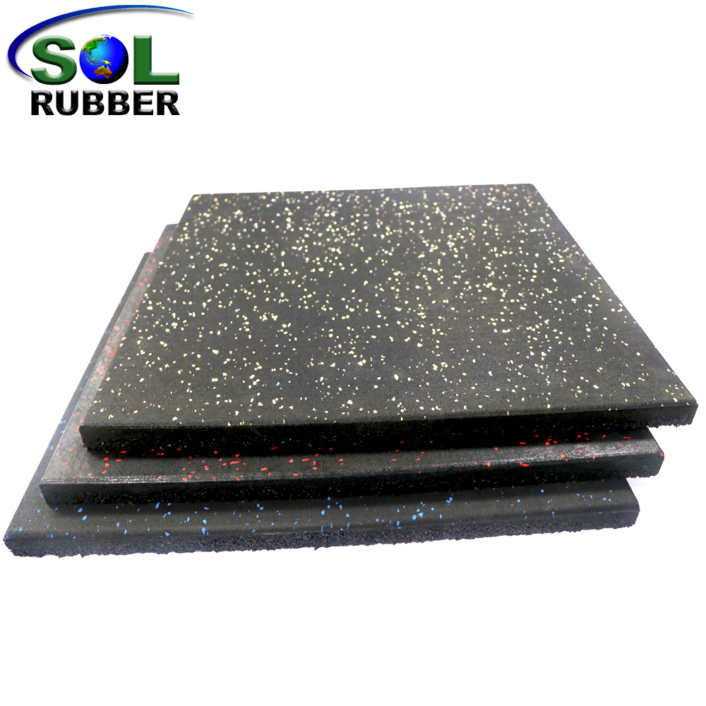 Double-layer Compound Rubber Flooring Mat Tile 