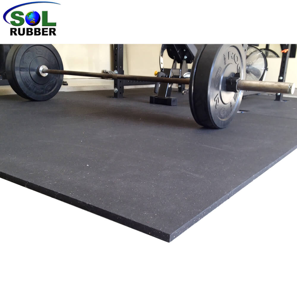 SOL RUBBER 4'x6'x3/4" Thick Heavy Duty Commercial Fitness EPDM Economy GYM Rubber mat Tile Flooring